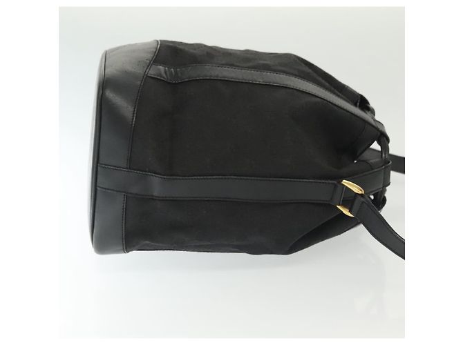 Borsa a Spalla GG Canvas Gucci Nera Oro Auth 139771 Nero D'oro - vista 3