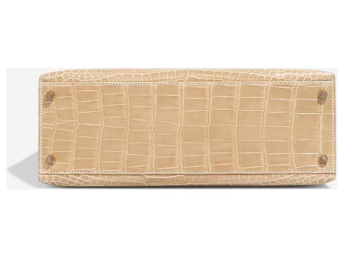 Hermès Borsa HERMES Kelly 32 in Pelle Esotica Beige - 102891 - vista 6