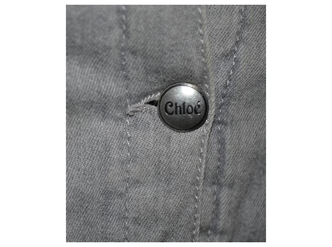 Chaqueta acolchada Chloé gris de algodón - vista 2