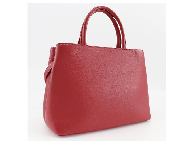 Fendi 2Jours Tasche aus Leder klein Rot - Ansicht 2