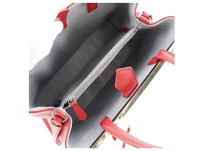 Fendi 2Jours Tasche aus Leder klein Rot - Ansicht 4