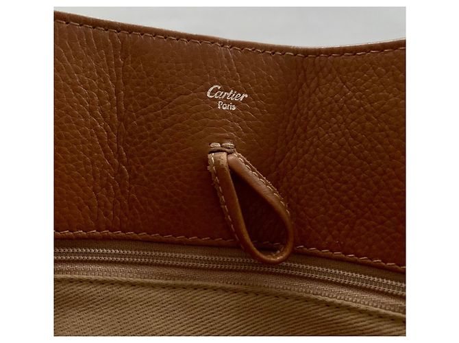 Cartier Marcello Handtasche Camel Leder und Python Kamel - Ansicht 11