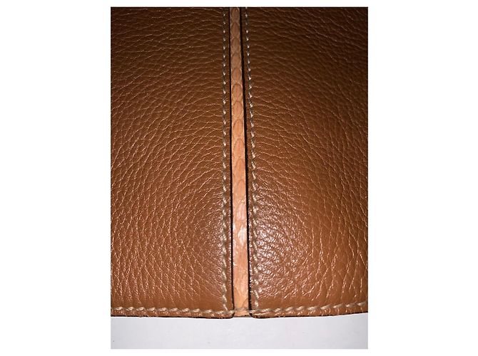 Cartier Marcello Handtasche Camel Leder und Python Kamel - Ansicht 12