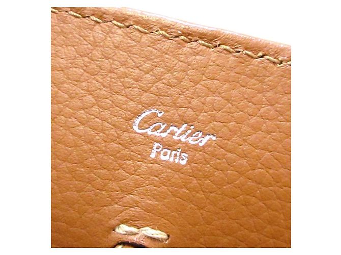 Cartier Marcello Handtasche Camel Leder und Python Kamel - Ansicht 17