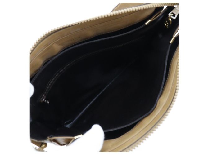 Triomphe Céline Borsa a spalla Celine Macadam in pelle PVC Beige - vista 5
