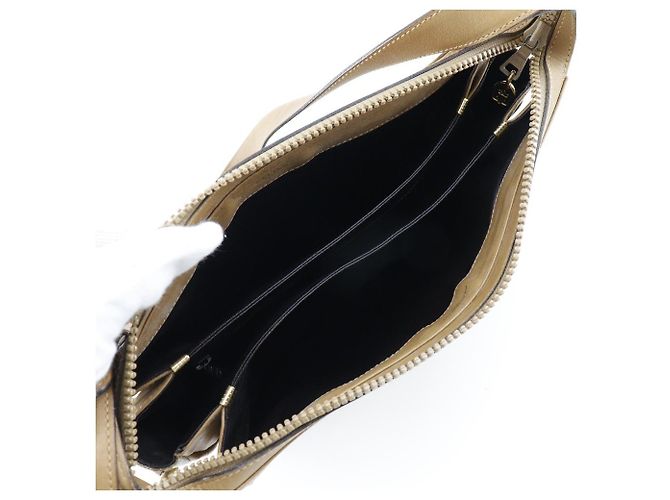 Triomphe Céline Borsa a spalla Celine Macadam in pelle PVC Beige - vista 6