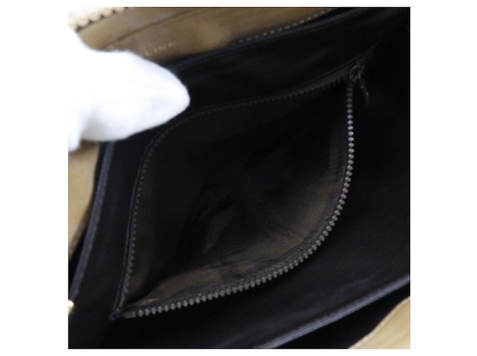 Triomphe Céline Borsa a spalla Celine Macadam in pelle PVC Beige - vista 7