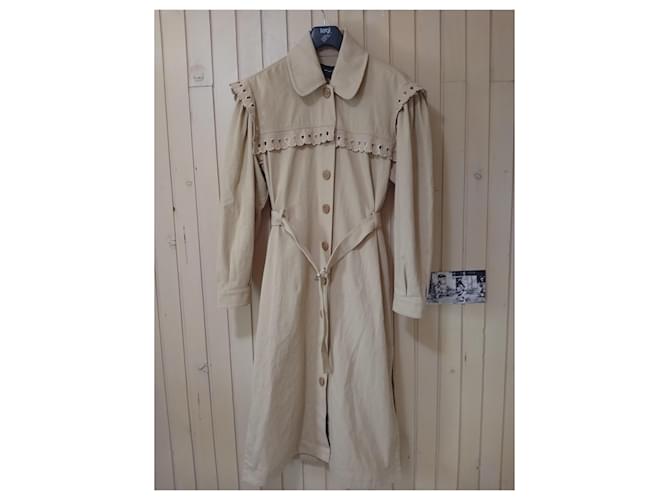 Abrigo trench Magali Pascal de algodón beige - vista 2