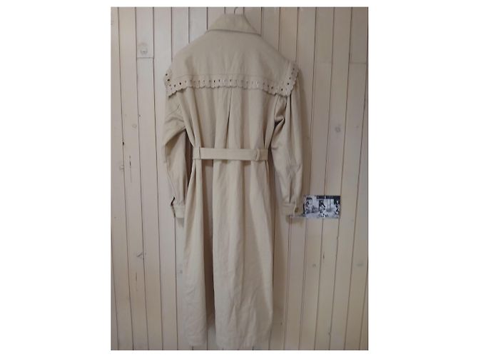 Abrigo trench Magali Pascal de algodón beige - vista 4