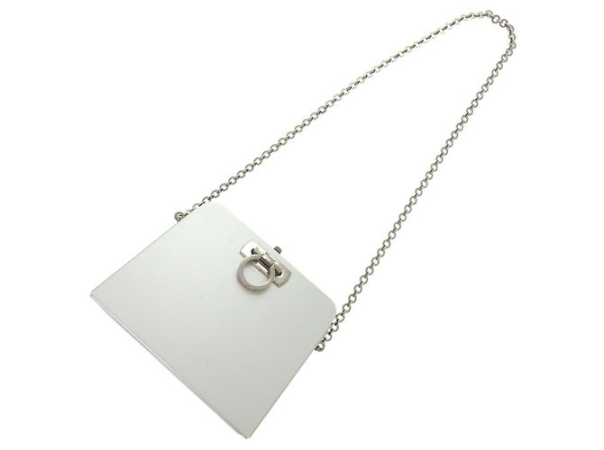 Borsa a Spalla in Alluminio Argento Gancini di Salvatore Ferragamo - view 10