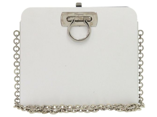 Borsa a Spalla in Alluminio Argento Gancini di Salvatore Ferragamo - view 2