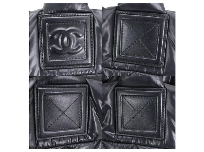 Borsa Tote Piccola Coco Cocoon PM di Chanel Nero Bordò - vista 9