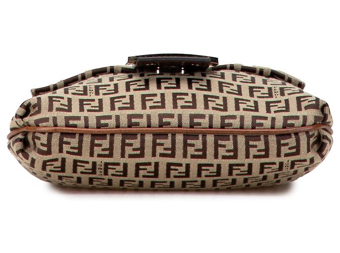 Borsa a tracolla in tela Zucchino marrone Fendi Beige - vista 3