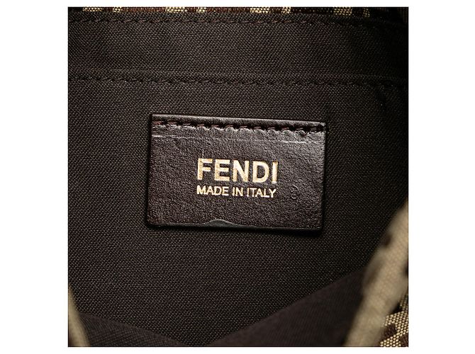 Borsa a tracolla in tela Zucchino marrone Fendi Beige - vista 6