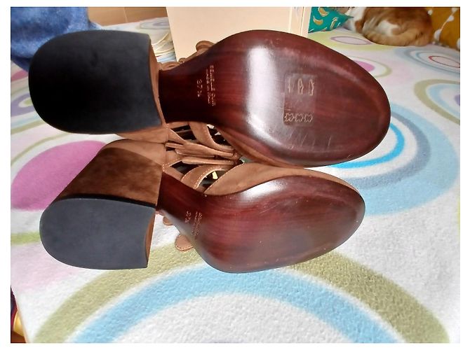Laurence Dacade Brown Suede Multi-Strap Pumps - view 7