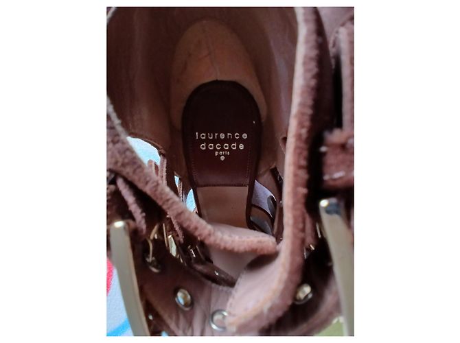 Laurence Dacade Brown Suede Multi-Strap Pumps - view 8