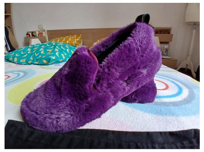 Mocassini No 21 in eco pelliccia viola Porpora - vista 5