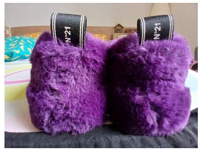 Mocassini No 21 in eco pelliccia viola Porpora - vista 6