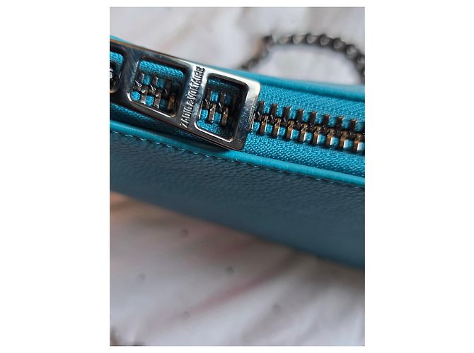Zadig & Voltaire Borsa Moonrock Pelle Blu Turchese - vista 11