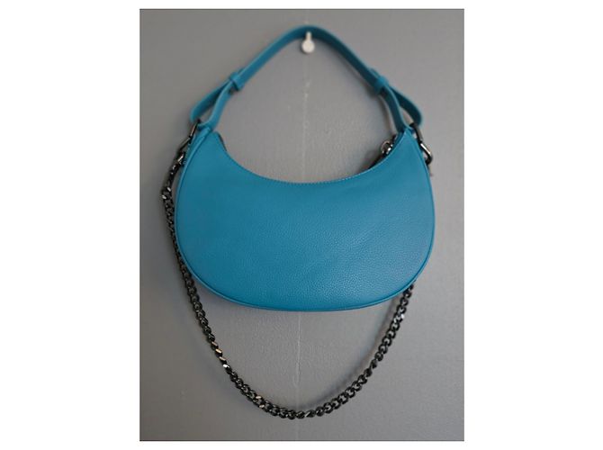 Zadig & Voltaire Borsa Moonrock Pelle Blu Turchese - vista 9