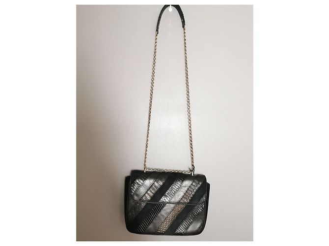 Sac à main Claris Virot Ava Patchwork en Python Noir - vue 2