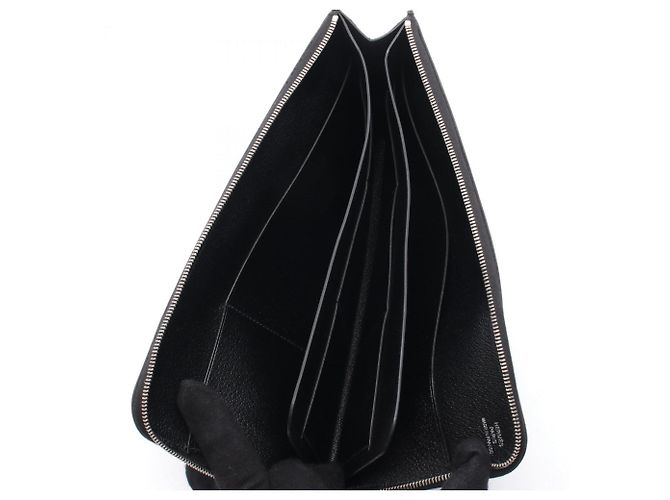 Cartera larga de cuero Epsom Hermès Negro - vista 3