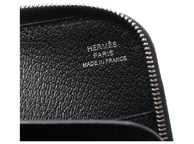 Cartera larga de cuero Epsom Hermès Negro - vista 4