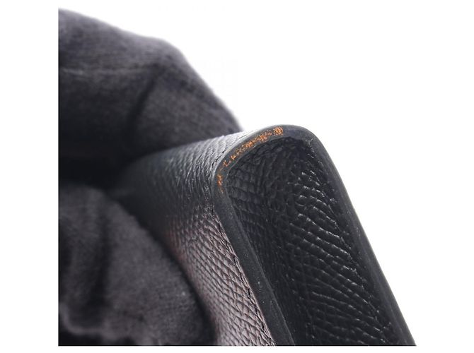Cartera larga de cuero Epsom Hermès Negro - vista 7