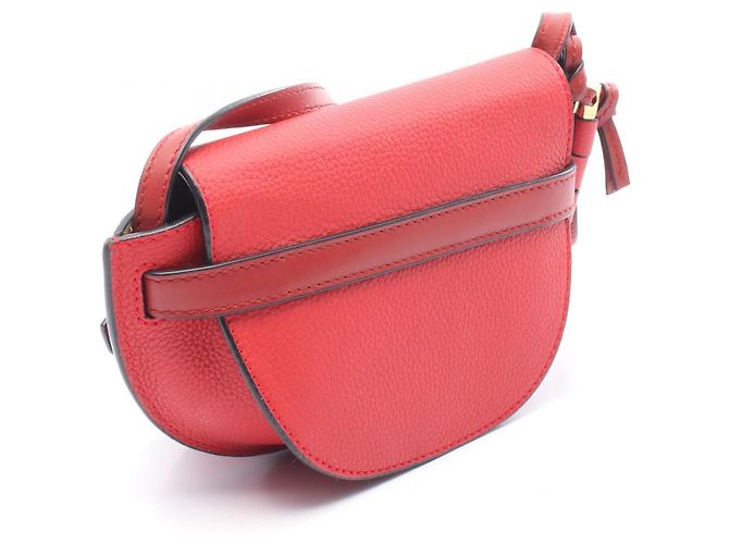 Borsa a Spalla Loewe Gate Mini in Pelle Rossa Rosso - vista 2