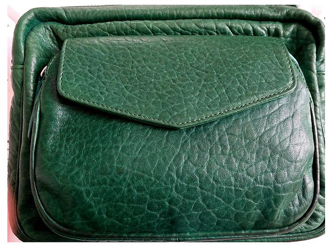 Borsa Big Charly Claris Virot in pelle bubble verde - vista 10