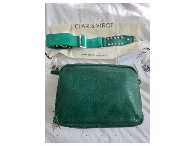 Borsa Big Charly Claris Virot in pelle bubble verde - vista 4