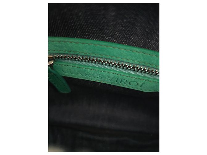 Borsa Big Charly Claris Virot in pelle bubble verde - vista 5