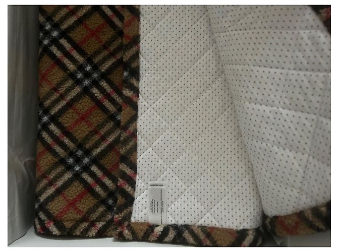 Plaid Burberry Beige en acrylique - vue 4