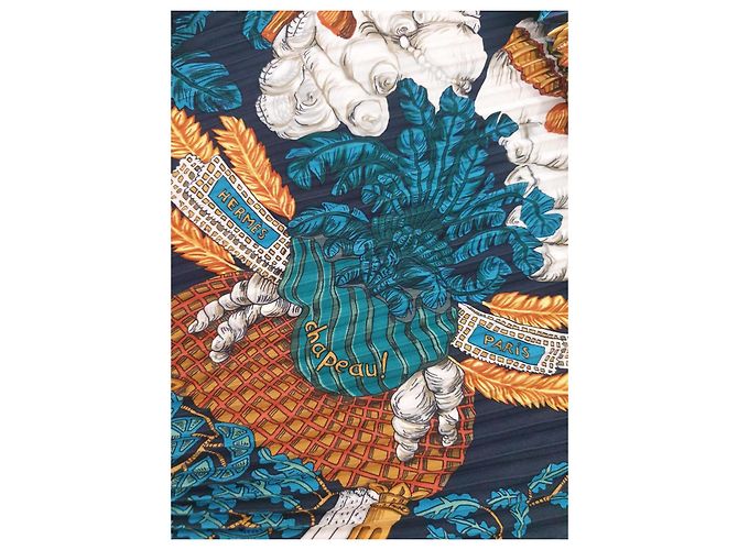 Constance Lenço plissado de seda Hermès Multicor - vista 4