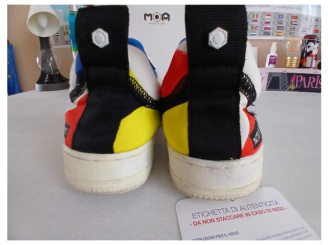 Autre Marque Moa Master of Arts Mondrian Sneaker weiß Scuba Mehrfarben - Ansicht 8