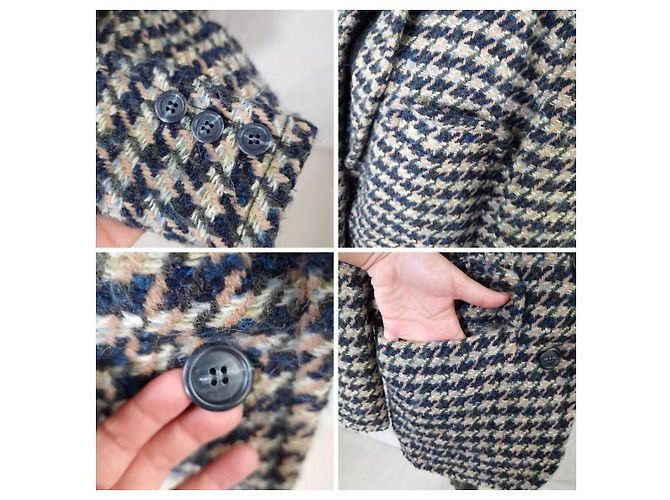 Krizia houndstooth vintage wool coat from the 80s - view 10