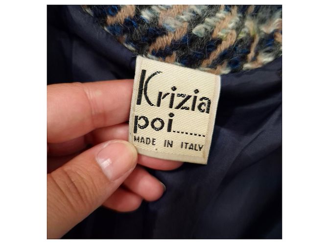 Krizia houndstooth vintage wool coat from the 80s - view 3