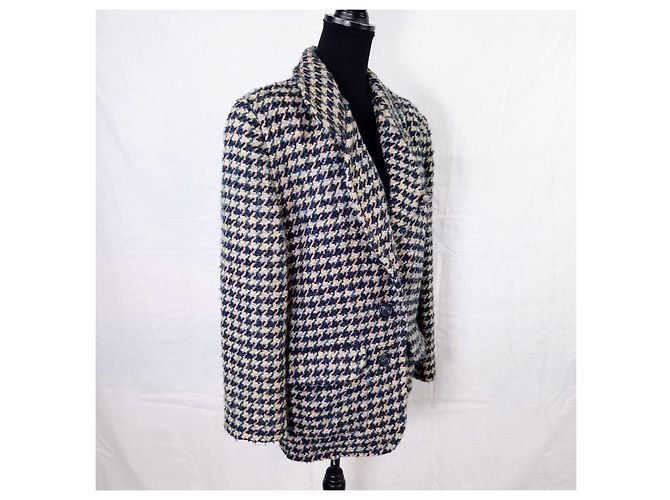 Krizia houndstooth vintage wool coat from the 80s - view 4