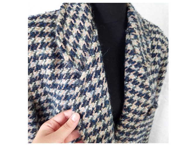 Krizia houndstooth vintage wool coat from the 80s - view 5