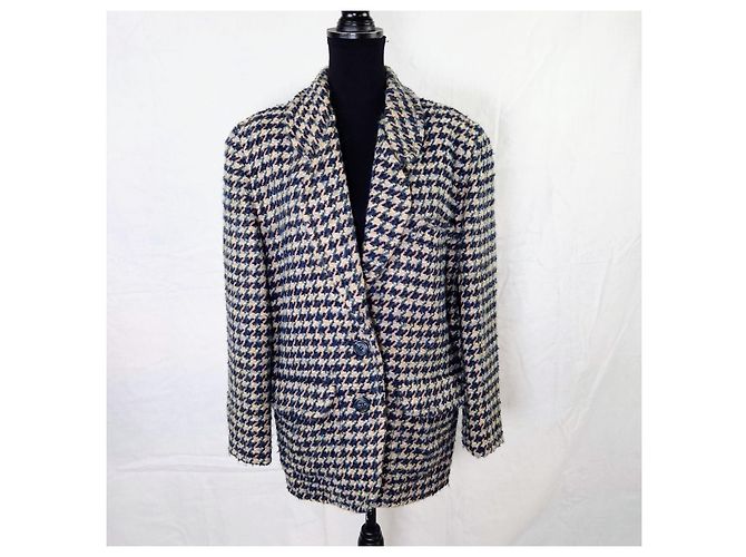 Krizia houndstooth vintage wool coat from the 80s - view 7