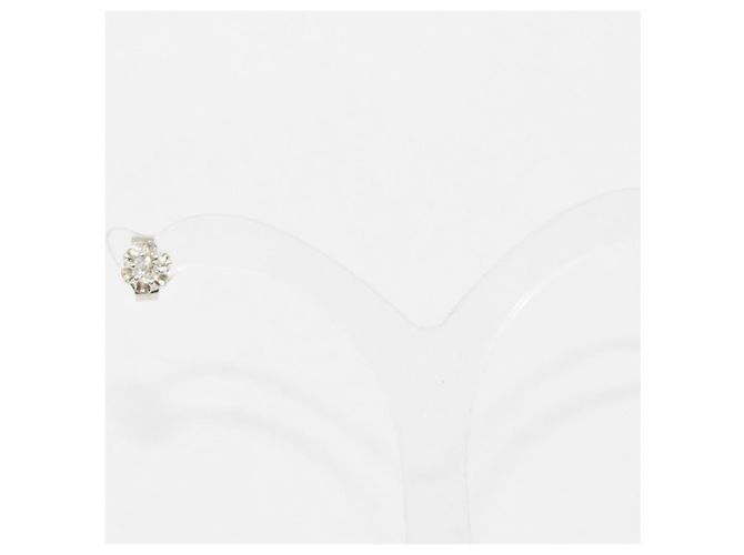 Autre Marque Orecchini antichi in oro 14 carati e diamanti naturali 2X0,09 carati Argento - vista 11