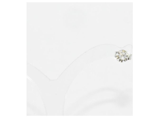 Autre Marque Orecchini antichi in oro 14 carati e diamanti naturali 2X0,09 carati Argento - vista 12