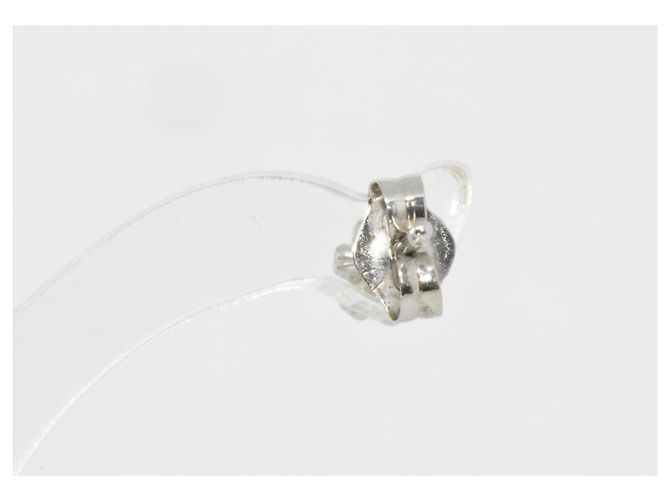 Autre Marque Orecchini antichi in oro 14 carati e diamanti naturali 2X0,09 carati Argento - vista 15
