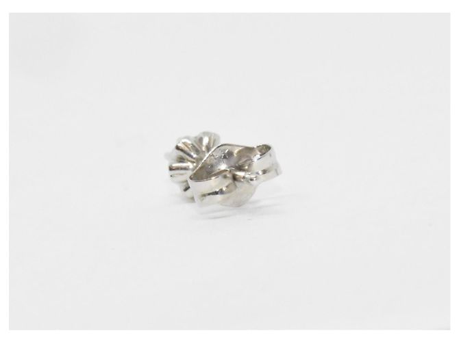 Autre Marque Orecchini antichi in oro 14 carati e diamanti naturali 2X0,09 carati Argento - vista 6