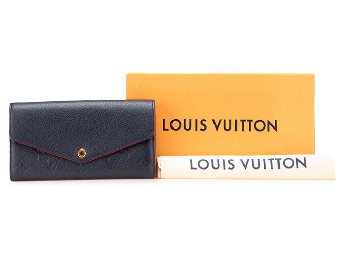 Louis Vuitton Monogram Empreinte Langbörse Rot Marineblau - Ansicht 12