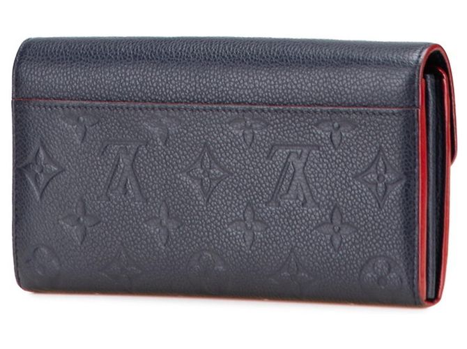 Louis Vuitton Monogram Empreinte Langbörse Rot Marineblau - Ansicht 2