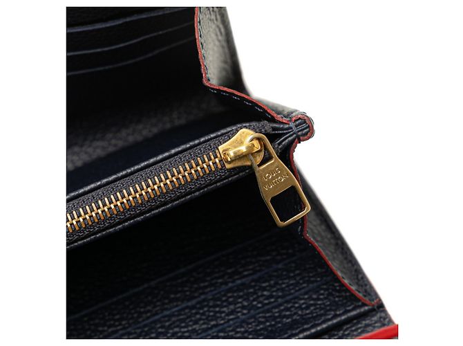 Louis Vuitton Monogram Empreinte Langbörse Rot Marineblau - Ansicht 8