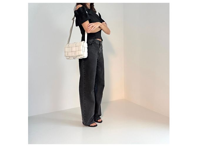 Borsa Bottega Veneta Padded Cassette in pelle bianca Bianco - vista 7