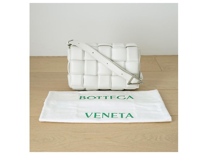 Borsa Bottega Veneta Padded Cassette in pelle bianca Bianco - vista 8