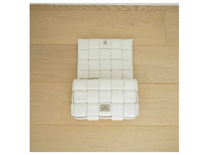 Borsa Bottega Veneta Padded Cassette in pelle bianca Bianco - vista 9